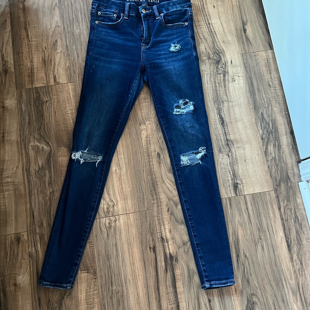 American Eagle Blue Skinny Jeans